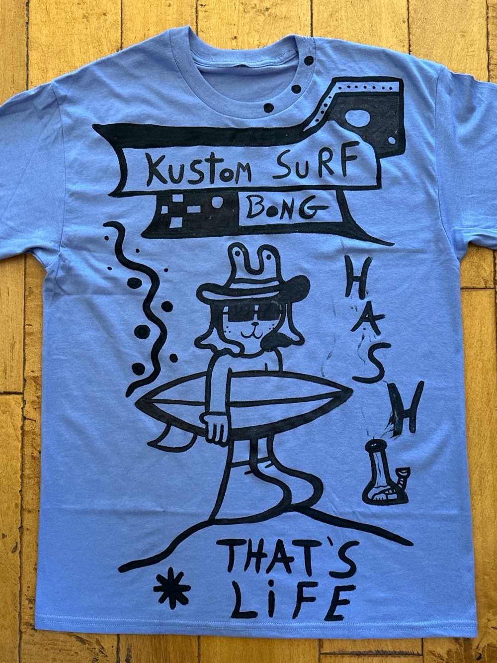 Blue Graphic 'Kustom Surf' Japan Tee